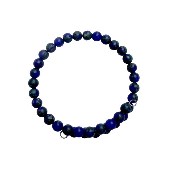 Azurite Beaded Bracelet 1735 - Picture 1 of 5